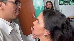 Neighbor doctor rams fiery Luiza Ambiel's big pussy with massive cock