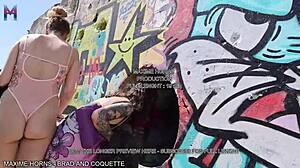 i joined two slutty girls for outdoor fuck with hot cum and wild fun