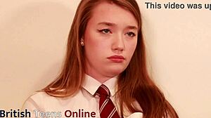 British chubby twin schoolgirls inspected in detention lingerie