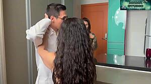 Neighbor doctor rams fiery Luiza Ambiel's big pussy with massive cock