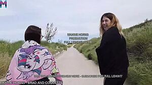 i joined two slutty girls for outdoor fuck with hot cum and wild fun