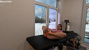 morning yoga stretches get sheer and gentle in bed