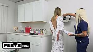 Kyler Quinn begs kinky doctor to finger and fuck her tight teen pussy