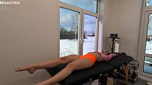 morning yoga stretches get sheer and gentle in bed