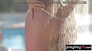 i watched naked ukrainian brunette teen demi fray tease outdoors in shower