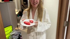 fucking so hard by delivery guy filling me with hot cum inside