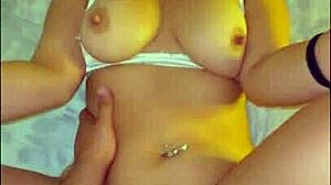 Sloppy blowjob! Silky pajamas lead to cowgirl creampie pounding!