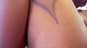 Big Pussy Ebony Dances in Tiny Thong Panties Close!