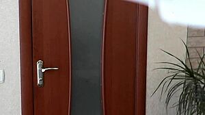 Wife's kitchen neighbor doggy bed pussy fuck cumshot orgasm stockings natural tits