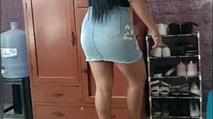 sol struts in miniskirts and heels, virgin latina tempts wildly