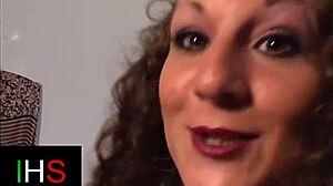 Curly Brunette Milf's Asshole Stretched Wide in Hard Fuck