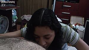 Jade Sucks Friend Hard as Hubby Films and Moans Loud!