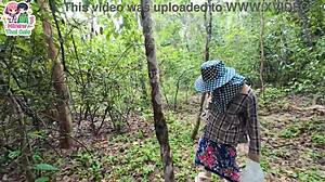 Thai teen lost in forest gets horny fuck