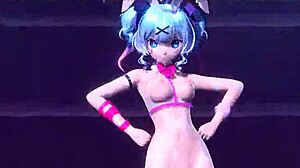 hatsune miku's bunny costume hides what big tits and ass?