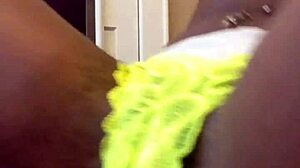 Big Pussy Ebony Dances in Tiny Thong Panties Close!