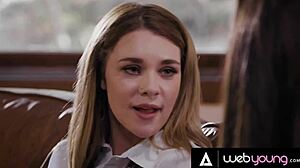 busty cheerleader gabbie carter fucks student jane wilde hard