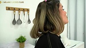 Melanie Caceres Fucks Best Friend In Kitchen Like A Bitch