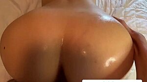 Oiled Big Ass College Coed Bent Over Doggystyle Pounded