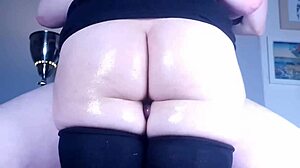 hot goth neighbor teen oils up tight pussy for pov cowgirl ride part 2