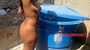 Peeking at Stepdaughter's Bath Leads to Fucking Her Big Beautiful Ass