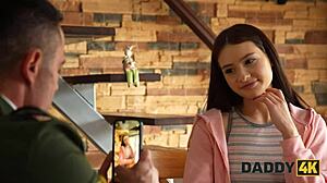 daddy4k r&r fuckin tight skinny army son's girlfriend pussy hard