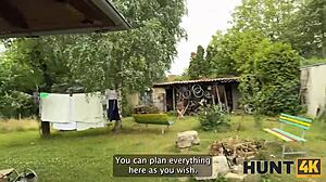 Hunt4k: Hot Czech Brunette Pickup Sex Outdoor - Family Catches Us POV Fuck!