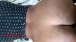 juicy black latina bbw's huge ass pussy lips and oiled tits get deepthroated and creampied