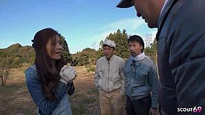 Tricked Japanese Teen Gangbanged Outdoor Creampie Uncensored