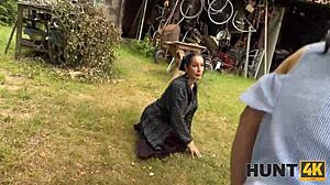 Hunt4k: Hot Czech Brunette Pickup Sex Outdoor - Family Catches Us POV Fuck!