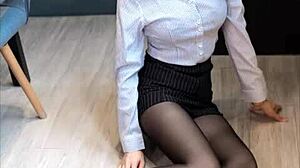 think you can jerk off without cumming? una 901 office suit challenge part 1 cosplay game