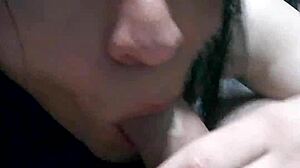 colombian ladyboy's natural tits bounce during seductive oral sex play
