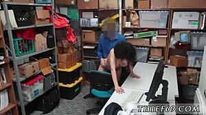 Petite Teen in Police Uniform Faces Hardcore Old Man Action