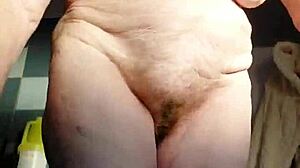 granny fucks her hairy german pussy with cucumber