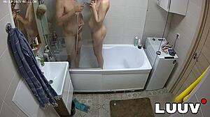 luuv esteban n foxy showerin her nice naturals wow