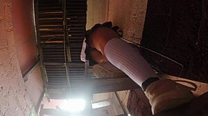 Professor Upskirts Busty Latina Student Skirts in Class