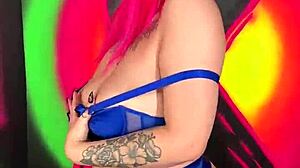 Curvy Tattooed Teen Shows Big Tits