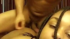 Ebony babe checks into hotel for rough nasty pounding session with big black cock