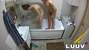 luuv esteban n foxy showerin her nice naturals wow