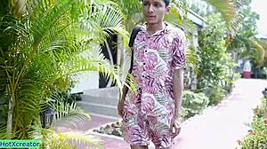 Naughty 18-year-old dorm boy bends beautiful indian bhabhi over for wild roommate fucking