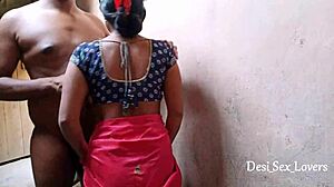 Desi housewife squirts on ranch during horny village couple sex