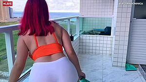 hired this latina maid and her epic ass turned it into total voyeur fetish fun