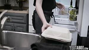 Hey petite maid why let stepson smash your tight pussy so hard?