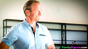 step daddy want a quick deepthroat face fuck from naughty blonde? saliva dripping