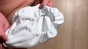 uniform girl blushes in gym shorts during naughty anal play