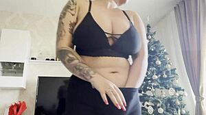 sexy big tits girl in lingerie pantyhose