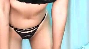 young tattooed girl masturbates live with huge dildo toy