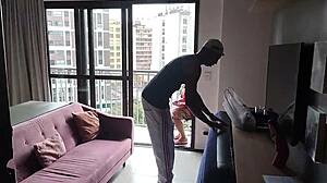 Sobrinho learns anal fucking from tia ripping clothes wild 100 percent ass only