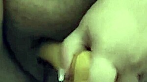 Chubby housewife rips clothes masturbates dildo to squirting orgasm
