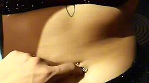 i get so relaxed massaging her sexy latina belly button natural tits