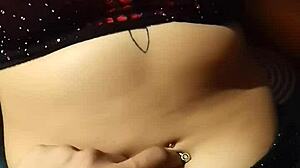 i get so relaxed massaging her sexy latina belly button natural tits